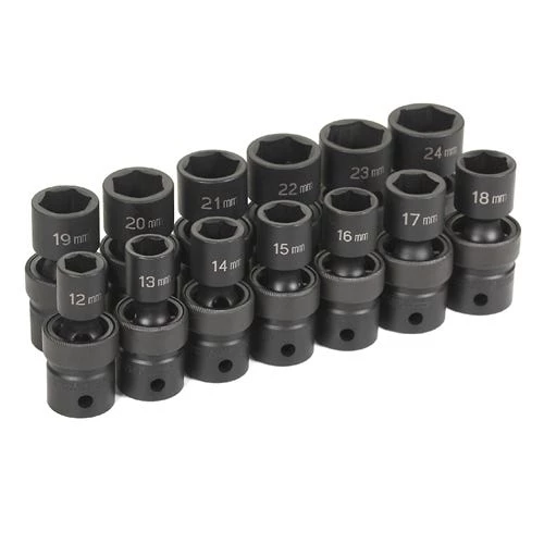 Grey Pneumatic 13 Piece 1/2" Drive Standard Length Universal Set 1313UM 3 Grey Pneumatic 13 Piece 1/2" Drive Standard Length Universal Set 1313UM - Image 3