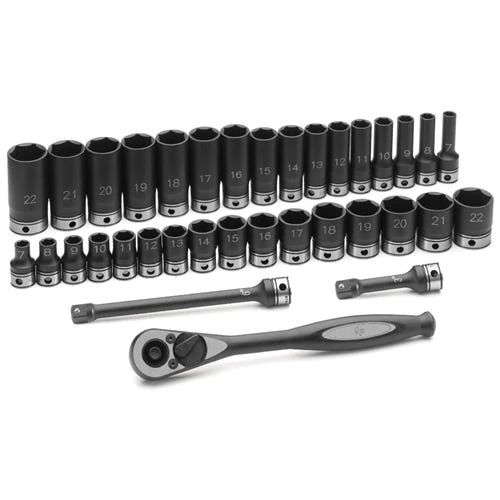 Grey Pneumatic 35 Piece 3/8" Drive Metric 6 Point Standard & Deep Duo Socket Set 81635MRD 3 Grey Pneumatic 35 Piece 3/8" Drive Metric 6 Point Standard & Deep Duo Socket Set 81635MRD - Image 3