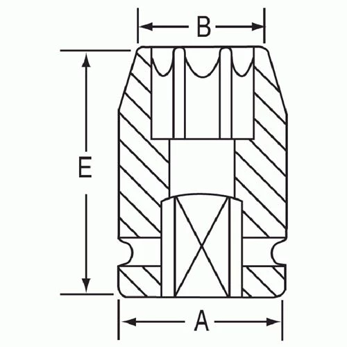 Grey Pneumatic 3/8" Drive x E12 Star Standard Impact Socket 1112ET 4 Grey Pneumatic 3/8" Drive x E12 Star Standard Impact Socket 1112ET - Image 4