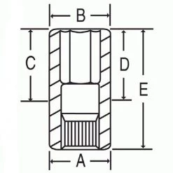 Grey Pneumatic #5 Spline x 1-5/8" Deep Length Impact Socket (SAE) 5052D -Grey Pneumatic Sockets Sales 20052 2 26c8djbmws1ufdsv