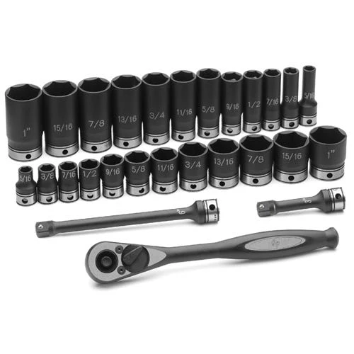 Grey Pneumatic 27 Piece 3/8" Drive 6-Point Standard & Deep Length DUO-Socket Set (SAE) 81627RD 3 Grey Pneumatic 27 Piece 3/8" Drive 6-Point Standard & Deep Length DUO-Socket Set (SAE) 81627RD - Image 3