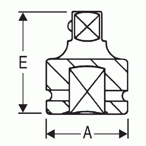 Grey Pneumatic 3/8" Drive x 1/4" Friction Ball Adapter 1128A 2 Grey Pneumatic 3/8" Drive x 1/4" Friction Ball Adapter 1128A - Image 2