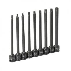 Grey Pneumatic 9 Piece 3/8" Drive Star 6" Length Impact Socket Set 1206T
