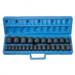 Grey Pneumatic 1/2 Drive Standard Length Impact Set (Metric) 1326M