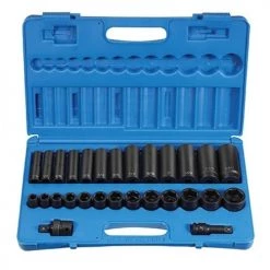 Grey Pneumatic 26 Piece 1/2 Drive Standard and Deep Length Impact Set (SAE) 1328RD