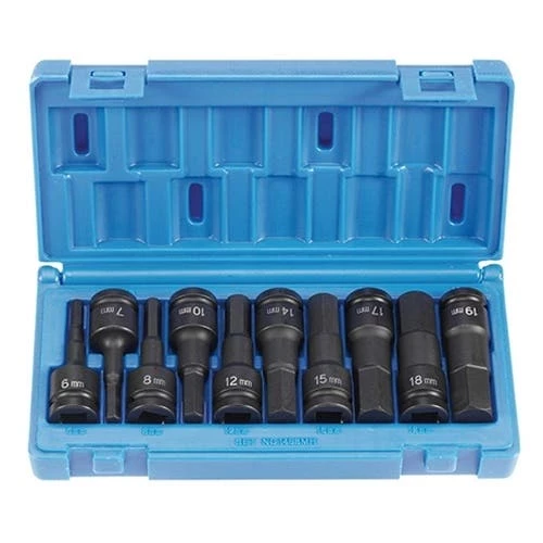 Grey Pneumatic 10 Piece 1/2' Drive Metric Hex Driver Set 1498MH 1 Grey Pneumatic 10 Piece 1/2' Drive Metric Hex Driver Set 1498MH