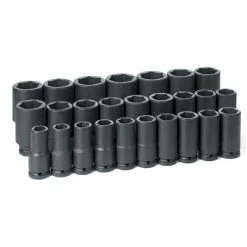 Grey Pneumatic 26 Piece 3/4" Drive Metric 6 Point Deep Impact Socket Set 8026MD