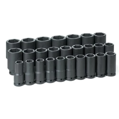 Grey Pneumatic 26 Piece 3/4" Drive Metric 6 Point Deep Impact Socket Set 8026MD 1 Grey Pneumatic 26 Piece 3/4" Drive Metric 6 Point Deep Impact Socket Set 8026MD