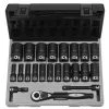 Grey Pneumatic 22 Piece 1/2" Drive 6-Point Deep Length DUO-Socket Set (SAE) 82622D