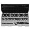 Grey Pneumatic 29 Piece 1/2" Drive Metric 6 Point Standard Duo-Socket Set 82629M