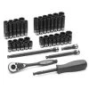 Grey Pneumatic 59 Piece 1/4 "Drive DUO-SOCKET 6-Point Standard & Deep Length Socket Set (SAE & Metric) 89653CRD