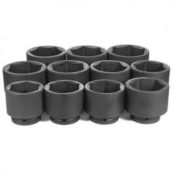 Grey Pneumatic 11 Piece 1" Drive 6-Point Standard Length Impact Socket Set (SAE) 9011