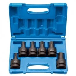 Grey Pneumatic 6 Piece 1 Drive Hex Standard Length Impact Socket Set (Metric) 9196MH