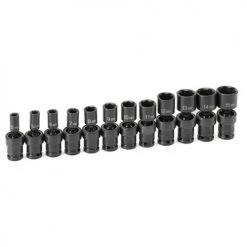 Grey Pneumatic 1/4' Drive Standard Length Universal Set (Metric) 9712UM